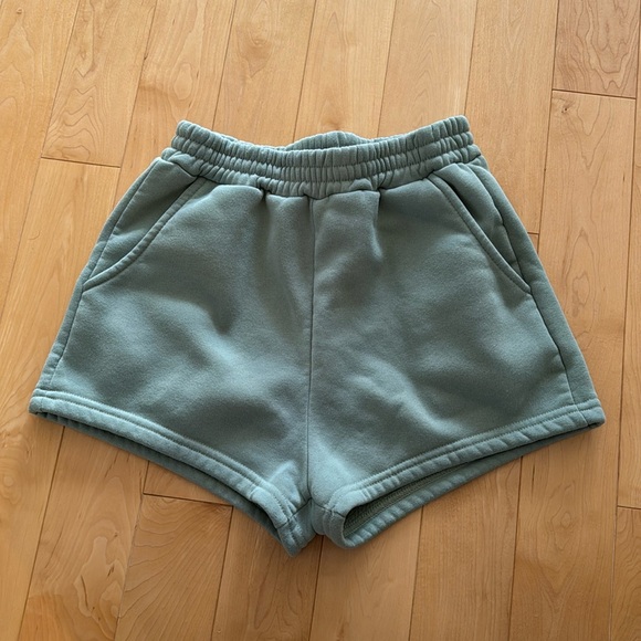 Sage green sweat shorts - Shein size small - Picture 1 of 3